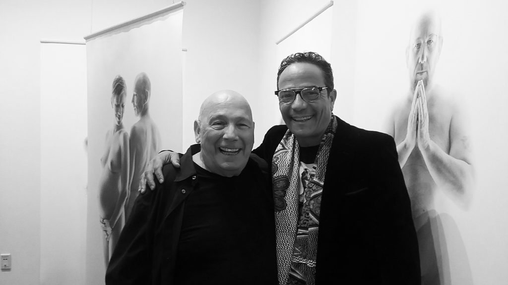 George Krause and Tony Ward at Introspective opening reception, UArts. March 28, 2018.