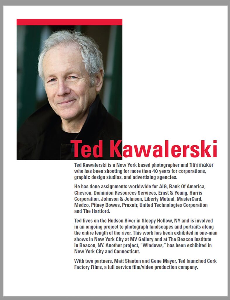 bio for professional photographer Ted Kawalerski