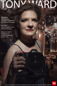 Photographer Amanda Stevenson featured with Nikon camera on Tony Ward homepage