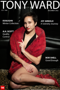 Tony Ward homepage featuring Joy Arnold wearing KVaughn scarf Winter Collection