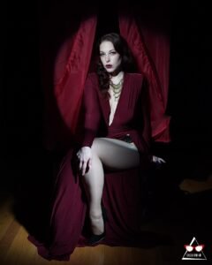 Portrait of Tony Ward Studio contributing columnist, Miss Kitchie Ohh. Photo: Delta Pinup. Copyright 2023