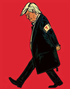 Illustration of the twice impeached and the first to be indicted President of the USA