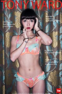Tony Ward muse Alice Chaillou photographed in Paris wearing matching floral bra and panty set