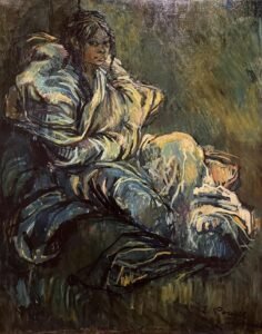 portrait painting with loose brush by Ellen Powell Tiberino
