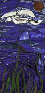 artwork by Philadelphia artist Ellen Tiberino. stained glass mosaic