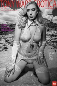 Homepage featuring Tony Ward Studio model and contributing writer Mikala Mikrut for The Vixens Series