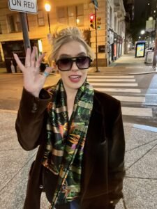 Tony Ward model Mikala Mikrut out on the town in Philadelphia