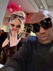 Tony Ward model Mikala Mikrut and Philly designer out on the town