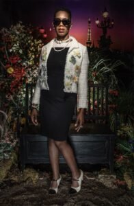 Photograph of beautiful and stylish African American woman