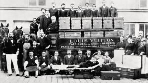 Historic photo of the very beginnings of the Louis Vuitton luggage company