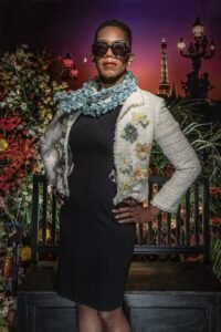 Photograph of beautiful and stylish African American woman