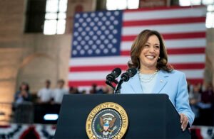 Kamala Harris on the stump