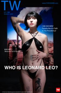 Homepage August 2024 for www.TonyWard.com featuring Vixen model Slater photographed wearing a black latex bikini
