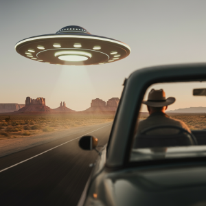 AI generated illustration of alien spacecraft