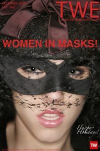 Homepage for www.TonyWardErotica.com featuring young beauty wearing sexy mask
