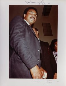 Portrait of Muhammad Ali by Tony Ward in 1980.