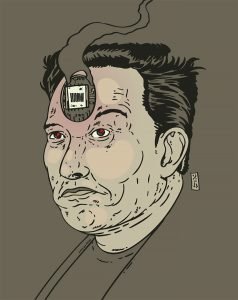 Elon Musk meltdown illustration by Tomcat23