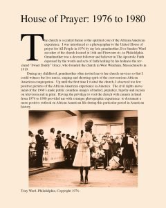 Tony Ward's House of Prayer Cover Sheet