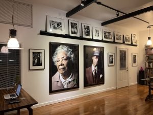 house of Prayer portraits on display at Tony Ward Studio