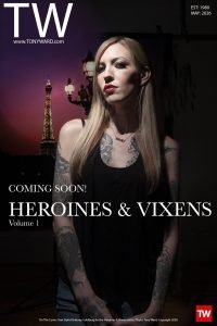 www.TonyWard.com Homepage May 2026 featuring subject from Heroines & Vixens